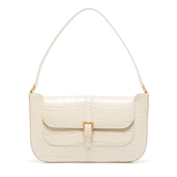 BY FAR Crocodile-effect leather shoulder bag - Picture 1 of 5